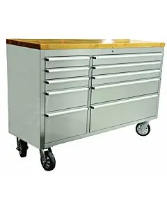Omcan 56" Mobile Working Bench with 10 Drawers