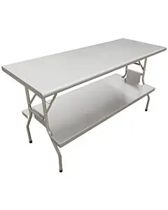 Zanduco 30" Stainless Steel Folding Table with Undershelf
