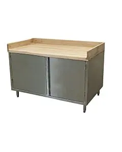 BK Resources CMBT 36" Maple Bakers Top Cabinet Base with Hinged Door Chef Table