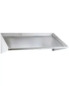 Zanduco 72" Stainless Steel Slanted Rack Shelf