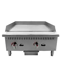 Omcan Natural Gas Griddle with 2 Burners - 60,000 BTU