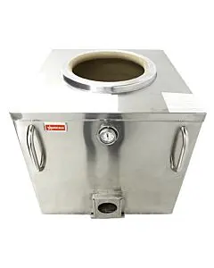 Omcan 28" x 30" Square Drum Stainless Steel Charcoal Tandoor Oven