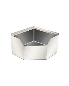 Zanduco 26.5 x 26.5 x 16 Stainless Steel Corner Mop Sink with Drain Basket