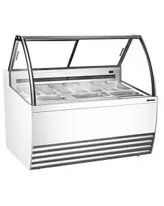 Omcan 55.4" Gelato Display Showcase - White