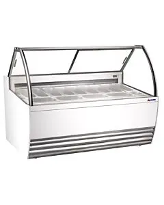 Omcan 69.5" Gelato Display Showcase - White