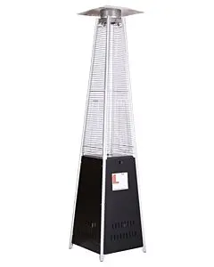 Omcan 89" Portable Pyramid Propane Patio Heater - Black, 42000 BTU