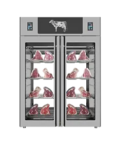 Stagionello® Dry Age 3.0 TWIN 1400 Liter, 150 Kg + 150 Kg Dry Aging Cabinet with Humidity Management, 2-Glass View – 220-240V, 1Ph, 548W