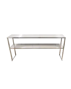 Zanduco 18" Stainless Steel Double Deck Overshelf with 132.2 lbs. Capacity for Prep Tables