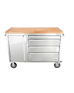 Omcan 48" Mobile Working Bench with 4 Drawers and 1 Door