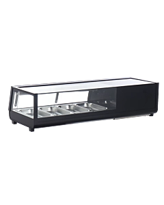 Omcan 47" Refrigerated Rectangular Sushi Showcase 42 L/1.5 Cu Ft - 110V/60/1