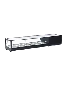 Omcan 60" Refrigerated Rectangular Sushi Showcase 62 L/2.2 Cu Ft - 110V/60/1
