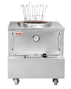 Omcan 34" x 34" Natural Gas Stainless Steel Square Tandoor Oven - 85,000 BTU
