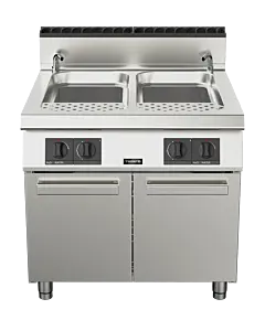 Trento Stainless Steel 2 x 12 Gallon Double Tank and Single Burner Pasta Cooker, Natural Gas - 95,000 BTU