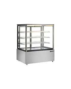 Omcan 49" Square-Glass Countertop Display Warmer with 605L Capacity - 110V, 800W