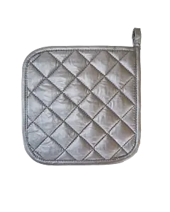 Omcan 8" x 8" Silver - Coated Cotton Pot Holder - 12 Pcs/Pack