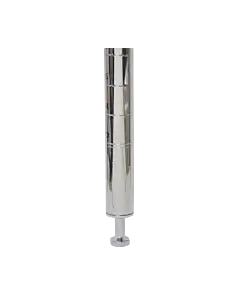 Zanduco Heavy-Duty Commercial Chrome Post with Leveler - NSF