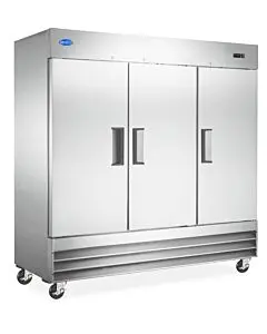 Zanduco 81" 3-Door Reach-In Stainless Steel Freezer with 2040L Capacity - 110-120V