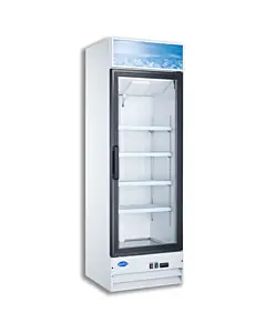Zanduco 26" Single Glass Door 14 cu. ft. Merchandiser Refrigerator - White