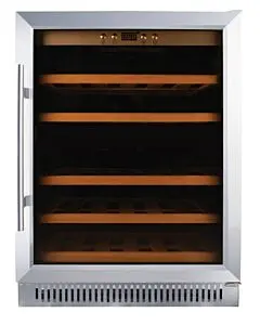Zanduco Single Zone Wine Cooler with 51 Bottle Capacity and Stainless Steel Door