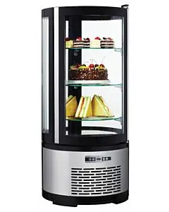 Zanduco 19" Circular Refrigerated Display Case with 3.53 cu.ft Capacity - 110V, 230W