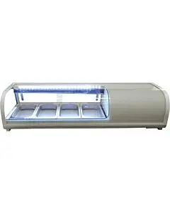 Zanduco 46" Countertop Refrigerated Sushi Display Case - 1.48 Cu. Ft