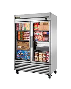True T-49FG-HC~FGD01 55" Glass 2-Door Reach-In Freezer