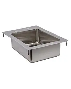 Zanduco 10" x 14" x 5" Stainless Steel 1-Tub Drop In Sink with Flat Top