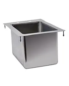 Zanduco 10" x 14" x 10" Stainless Steel 1-Tub Drop In Sink with Flat Top