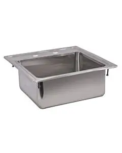 Zanduco 12.5" x 10.25" x 5.5" Stainless Steel 1-Tub Drop in Sink with Self Rimmed Edge