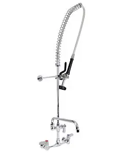 BK Resources BKF-VSMPR-WB-AF10-G Workforce 8" Splash Mount Pre-Rinse with 10" Add-A-Faucet