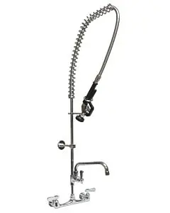BK Resources BKF-VSMPR-WB-AF6-G Workforce 8" Splash Mount Pre-Rince with 6" Add-A-Faucet