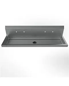 BK Resources MSHSA-60W2 60" Wall Mount 2 Station Handwash Sink with 8" O.C. Splash Mount