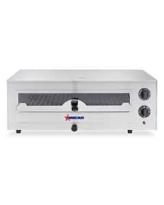 Omcan 24" Electric Single Chamber Pizza Oven with Glass Door - 120V, 1700W