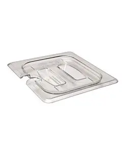 Cambro Food Pan Lid with Handle and Spoon Notch - Camwear - Polycarbonate - Clear