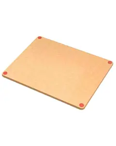 Epicurean 622-14110101 14" x 11" Rectangular Cutting Board Natural Composite Wood with Non-Slip Feet - Red, NSF