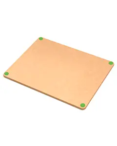 Epicurean 622-14110105 14" x 11" Rectangular Cutting Board Natural Composite Wood with Non-Slip Feet - Green, NSF