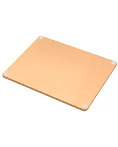 Epicurean 622-14110107 14" x 11" Rectangular Cutting Board Natural Composite Wood with Non-Slip Feet - White, NSF