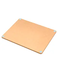 Epicurean 622-14110108 14" x 11" Rectangular Cutting Board Natural Composite Wood with Non-Slip Feet - Yellow, NSF