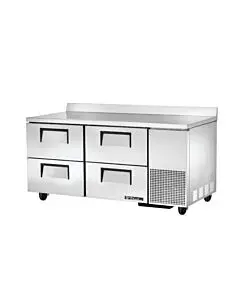 True TWT-67D-4-HC 67" 4-Drawer Deep Worktop Refrigerator- 20.6 Cu. Ft.