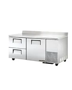 True TWT-67D-2-HC 67.25" 2-Drawer 1-Door Deep Worktop Refrigerator- 20.6 Cu. Ft.