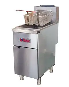 Ikon IGF-75/80 Fryer Floor Model 75-80 lb. Capacity Natural Gas or Liquid Propane - 150,000 BTU