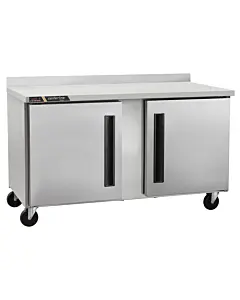 Centerline CLUC-60F-SD-WTLR 60" Two Solid Door Undercounter Freezer with Worktop - Left/Right Hinge