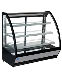 Zanduco 60" Curved Glass Refrigerated Floor Showcase with 28 cu.ft. Capacity - 110V, 680W