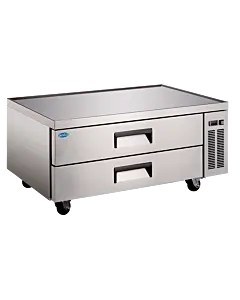 Zanduco 48" Two Drawer Refrigerated Stainless Steel Chef Base with 240L Capacity - 115V, 343W