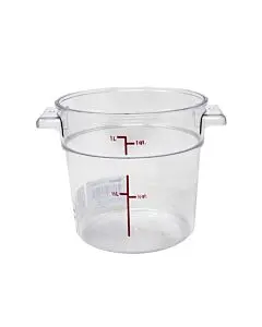 Omcan Clear Round Polycarbonate Food Storage Containers