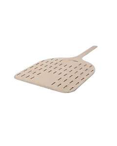 Linea Dori ARIA 20" Beech Wood Perforated Pizza Peel with Short Handle and 35.5” Total Length