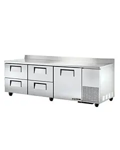 True TWT-93D-4-HC 93" Deep Worktop Refrigerator With 1-Door And 4-Drawer