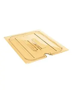 Cambro High Heat Food Pan, Notched, with Handle - Amber