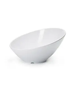 GET B-789 1.1 Qt. White Cascading Melamine Bowl - 6/case