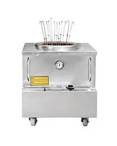 Zanduco 32" x 32" Stainless Steel Natural Gas Tandoor Clay Oven – 56,000 BTU